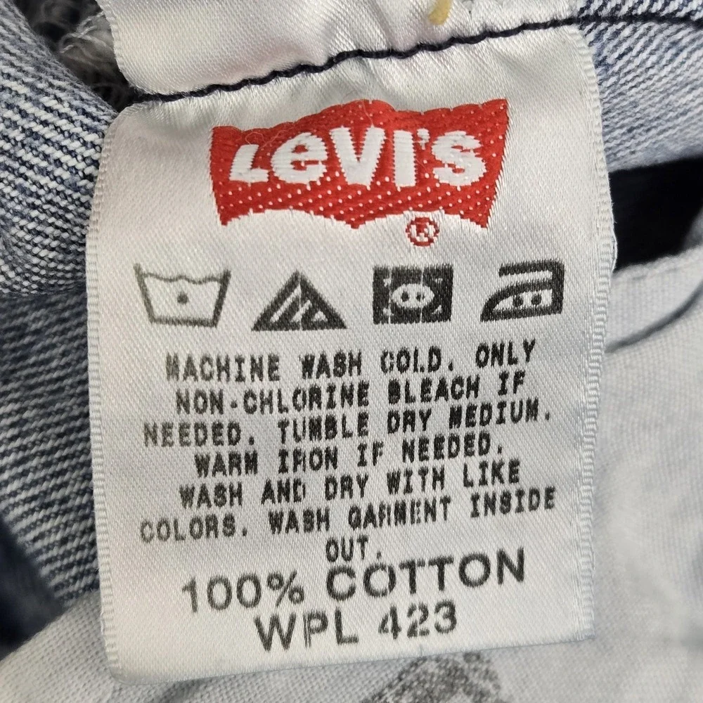 Levi's 501 Men Jeans 32X30 Light Blue Denim Straight Leg Y2K Button Fly READ